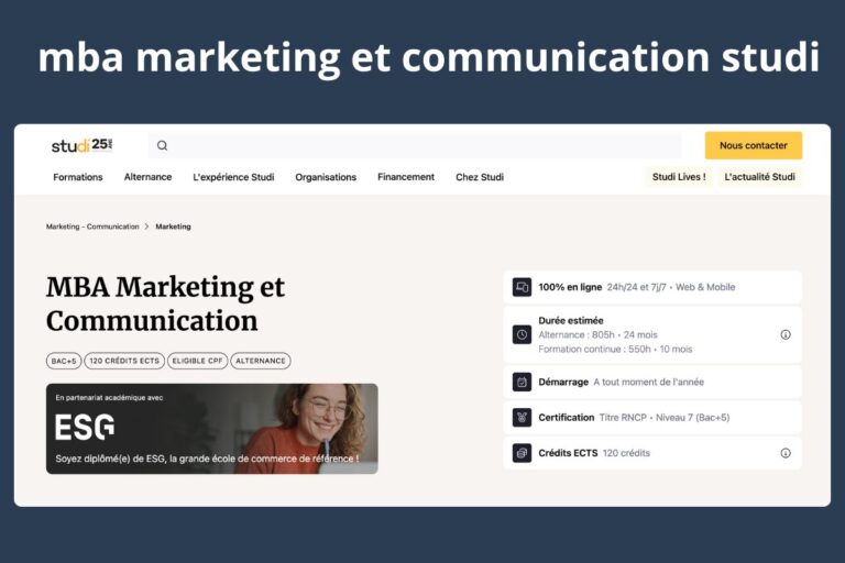 mba marketing et communication studi