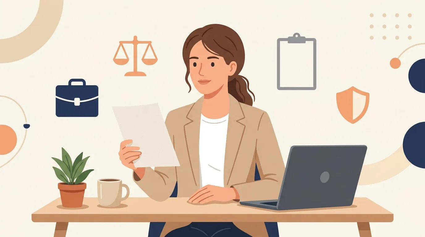 Femme professionnelle en costume travaillant sur son ordinateur portable