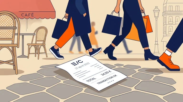 Personnes payant avec carte bancaire sans contact en rue