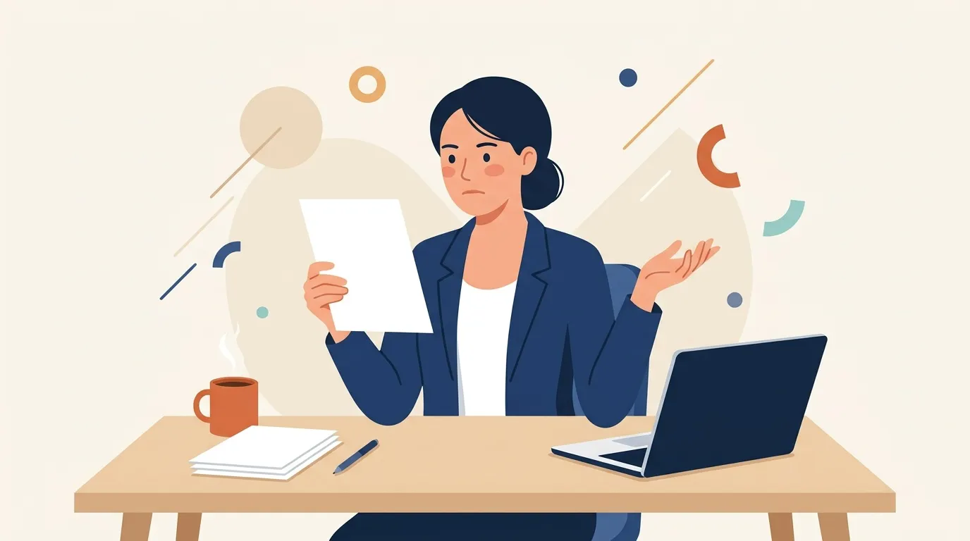 Femme d'affaires jugglant documents et tâches professionnelles au bureau