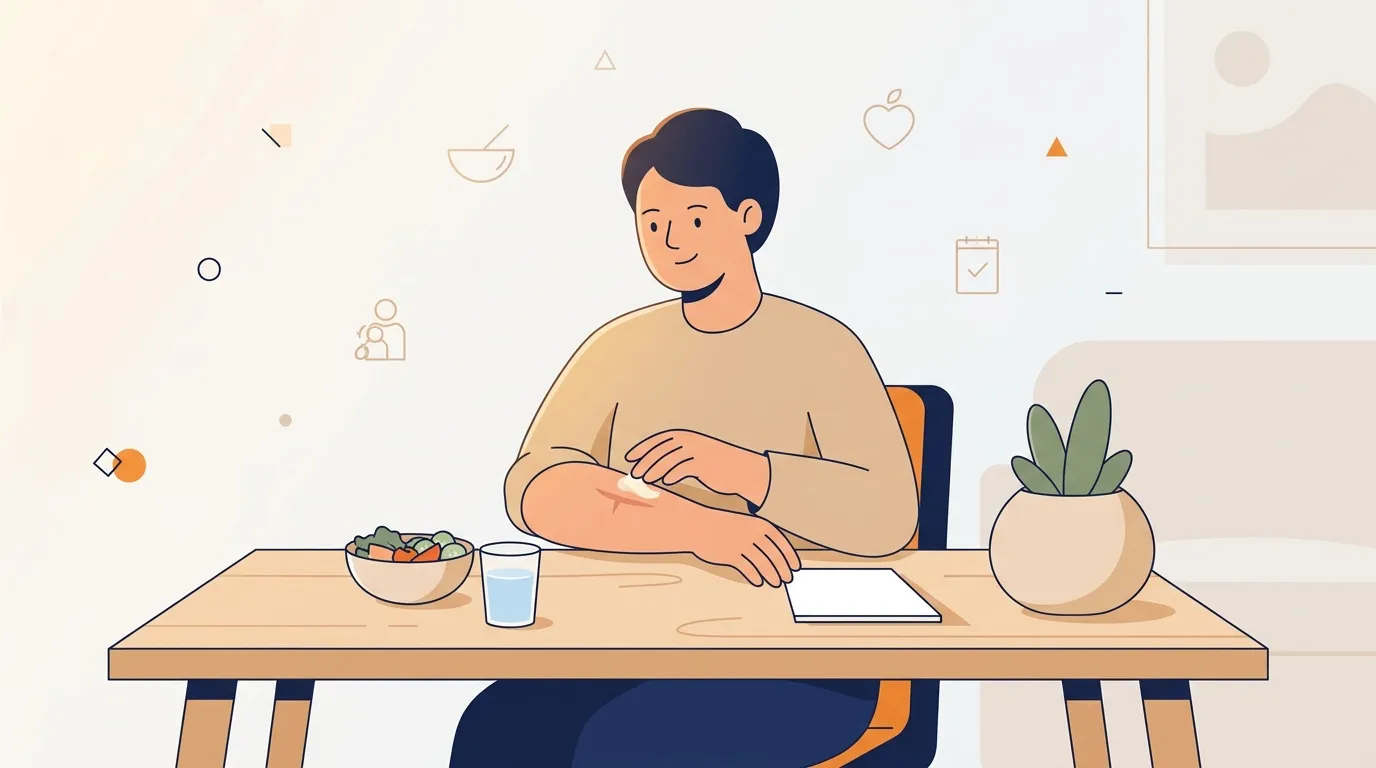 Femme souriante assise &agrave; un bureau, travaillant avec un ordinateur